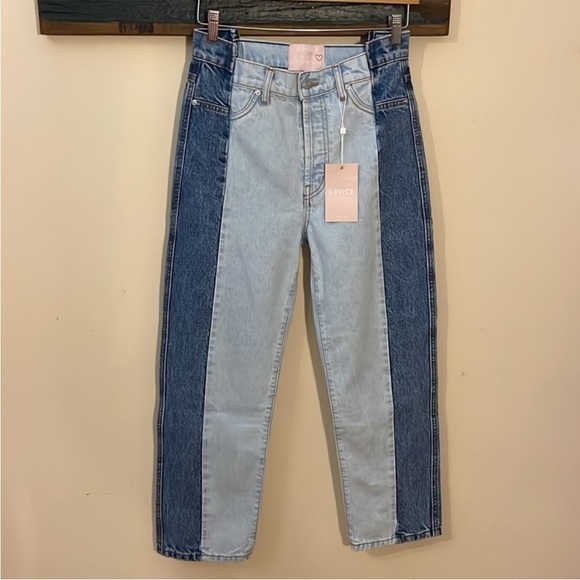 Revice Gemini Crossroads Two-Tone Cropped Jeans Size 27 - Picture 6 of 16